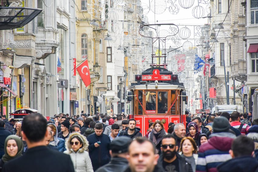 Istiklal straat in Istanbul